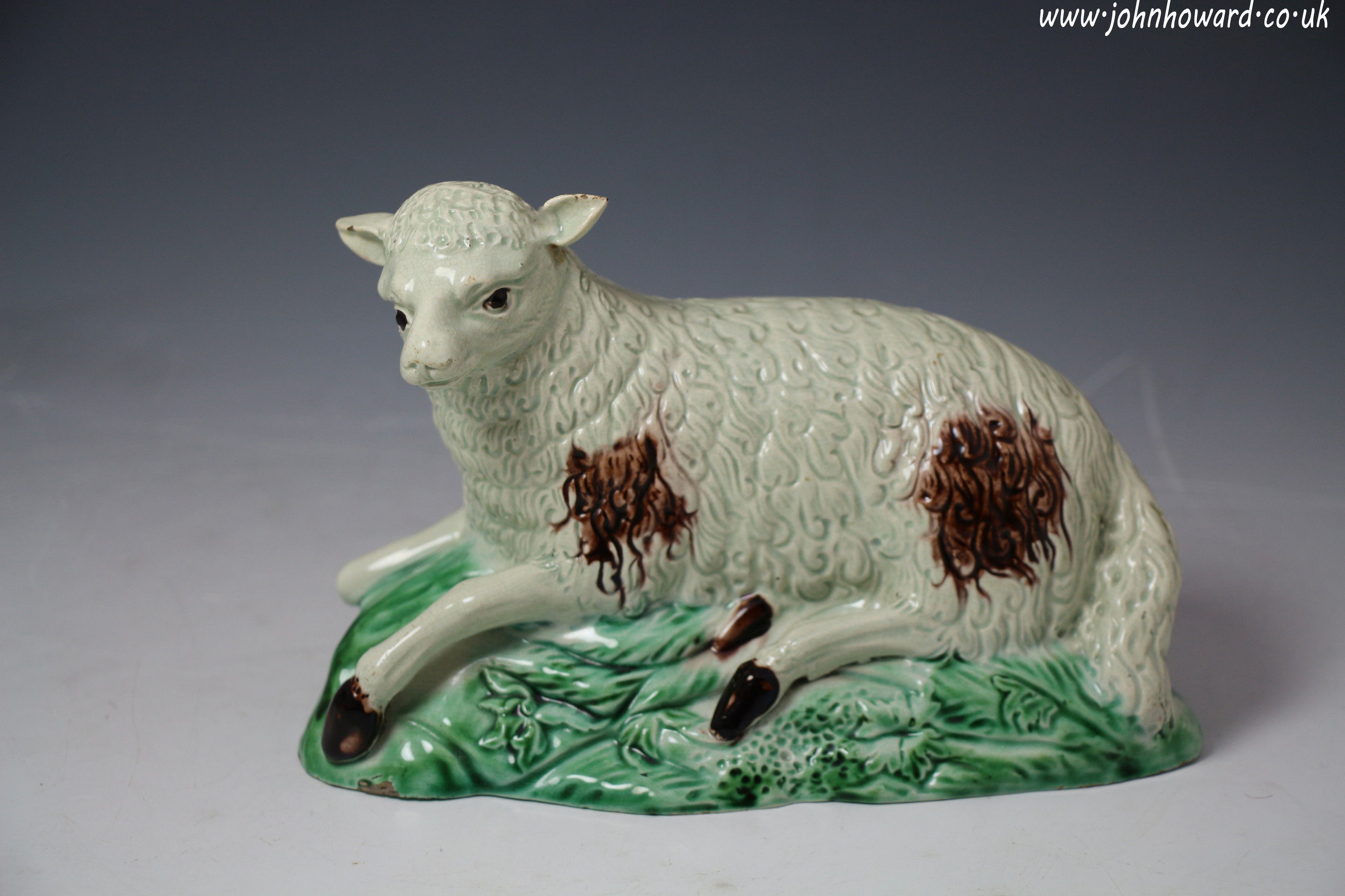 Antique Staffordshire figure of a ewe Ralph Wood Burslem c1785