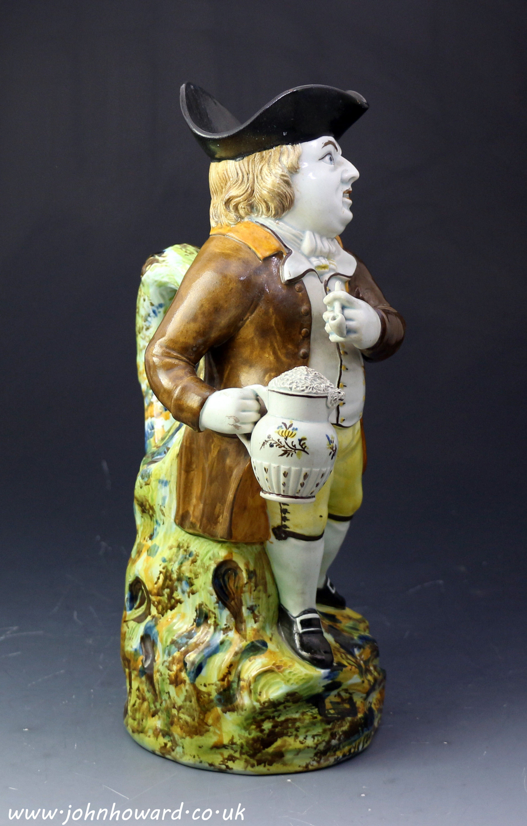 Antique Staffordshire pottery Toby Jug English early 19th century