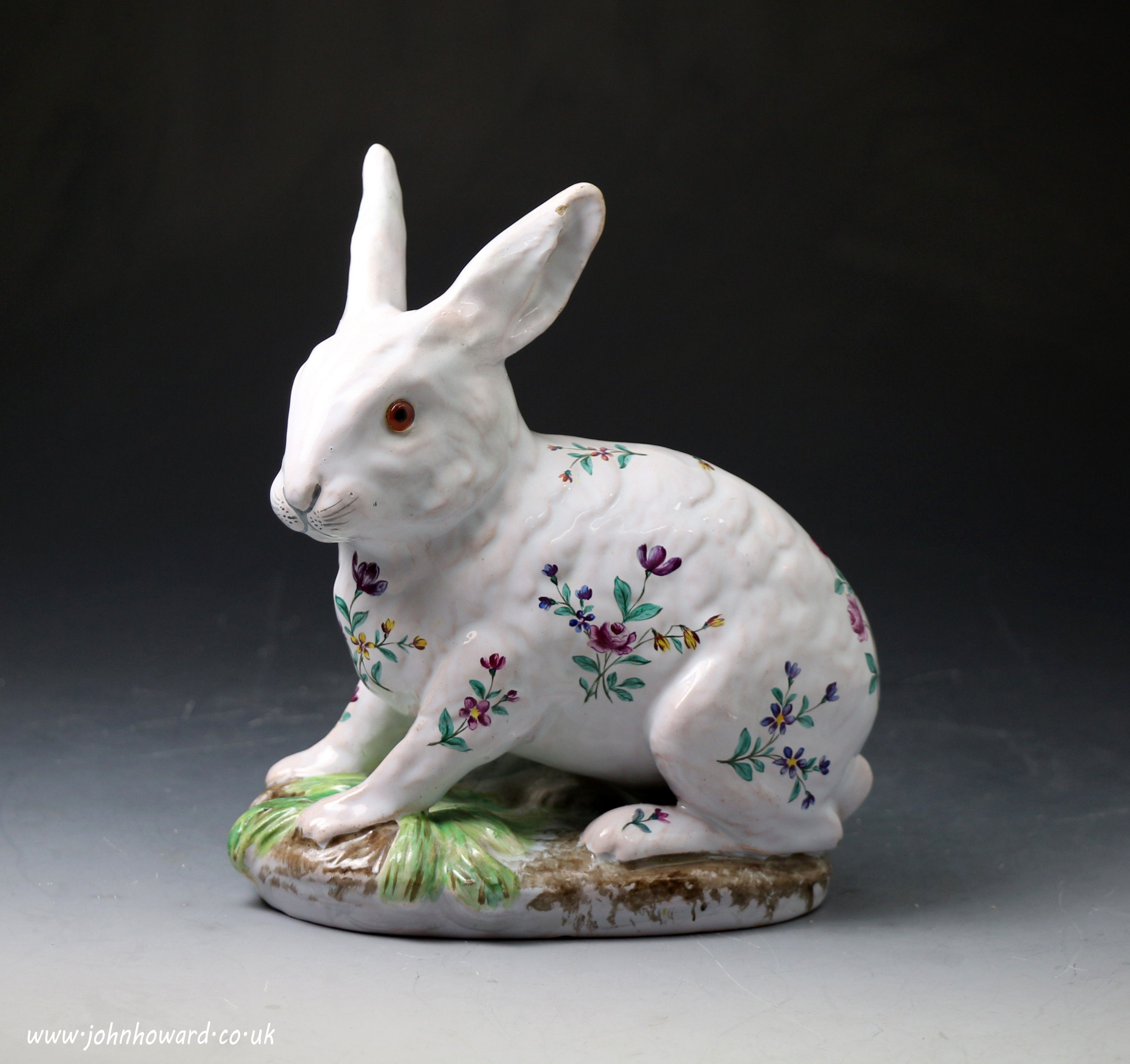 Emille Galle of Nancy pottery figure of a rabbit circa 1900 period.