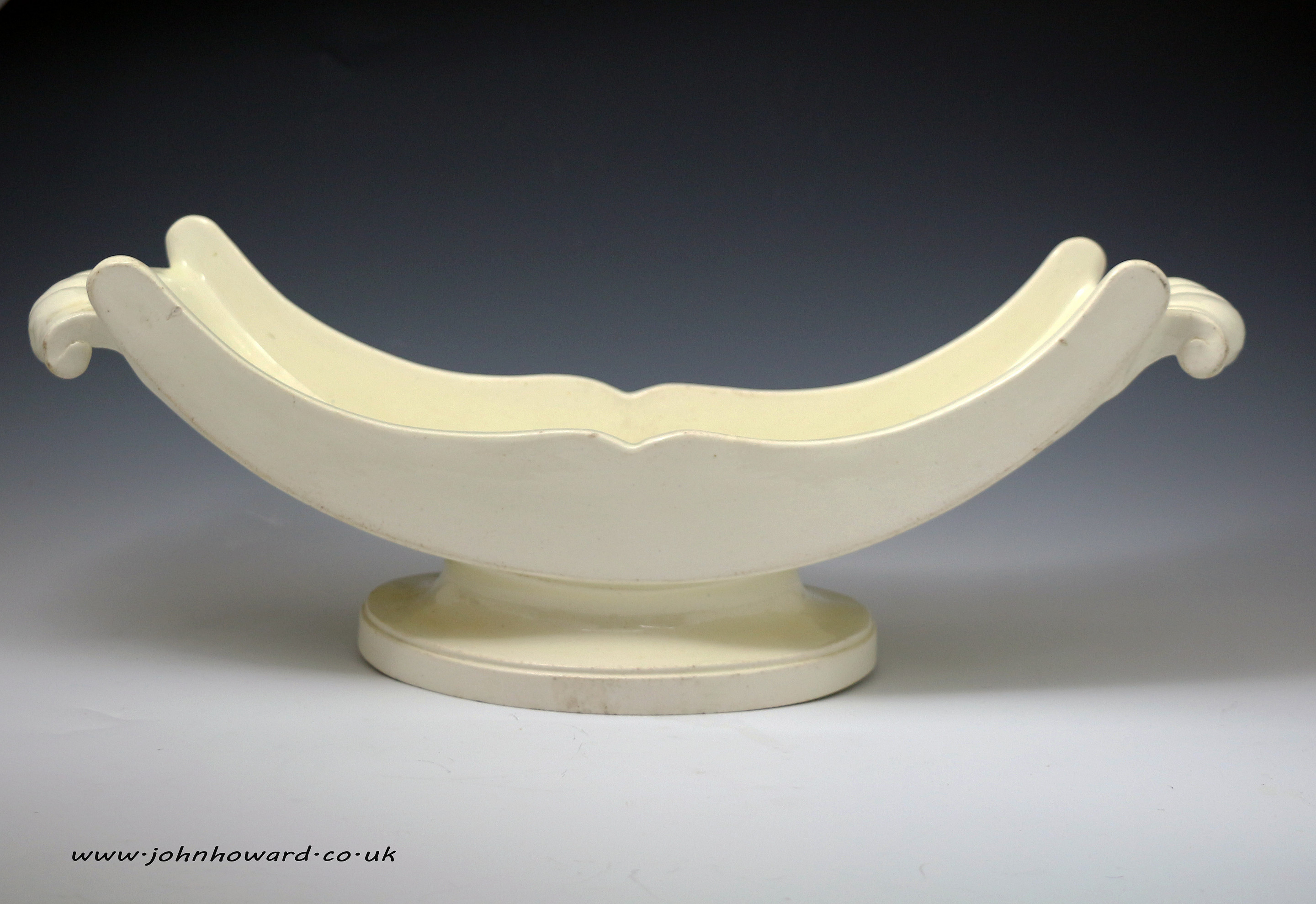 Antique creamware cheese coaster, Staffordshire pottery early 19th century