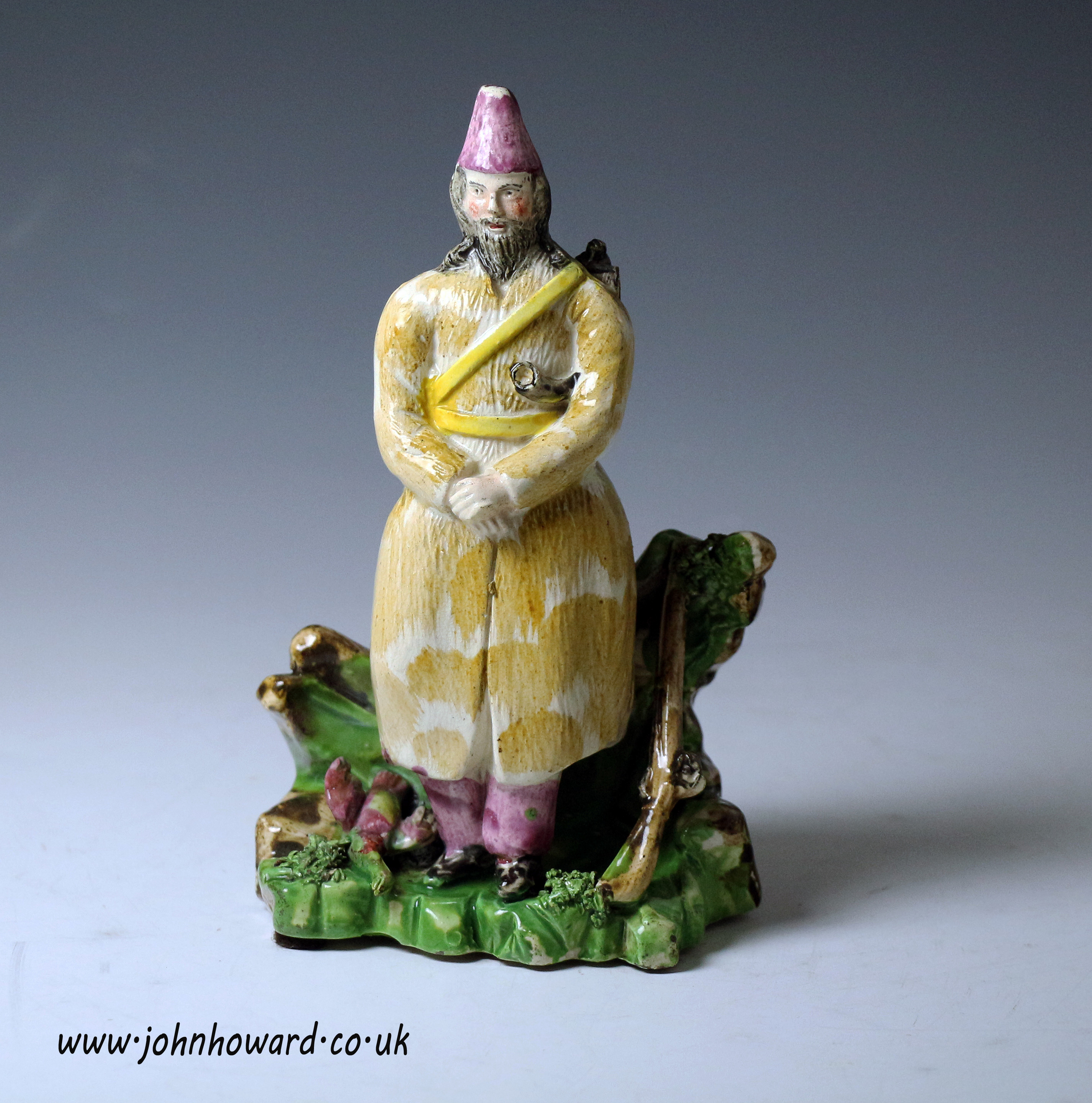 Staffordshire pearlware pottery of Robinson Crusoeealry 19th century period.