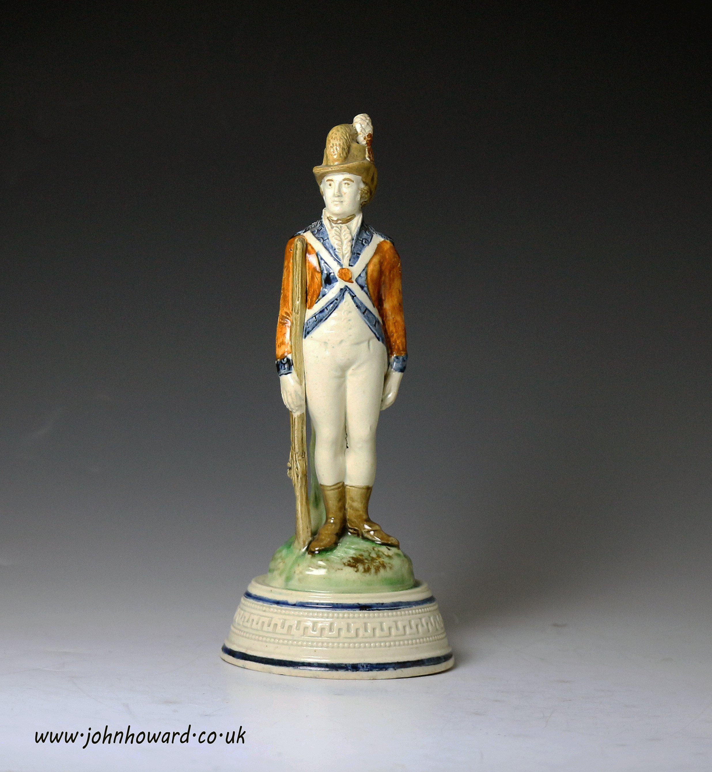 Prattware pottery figure 