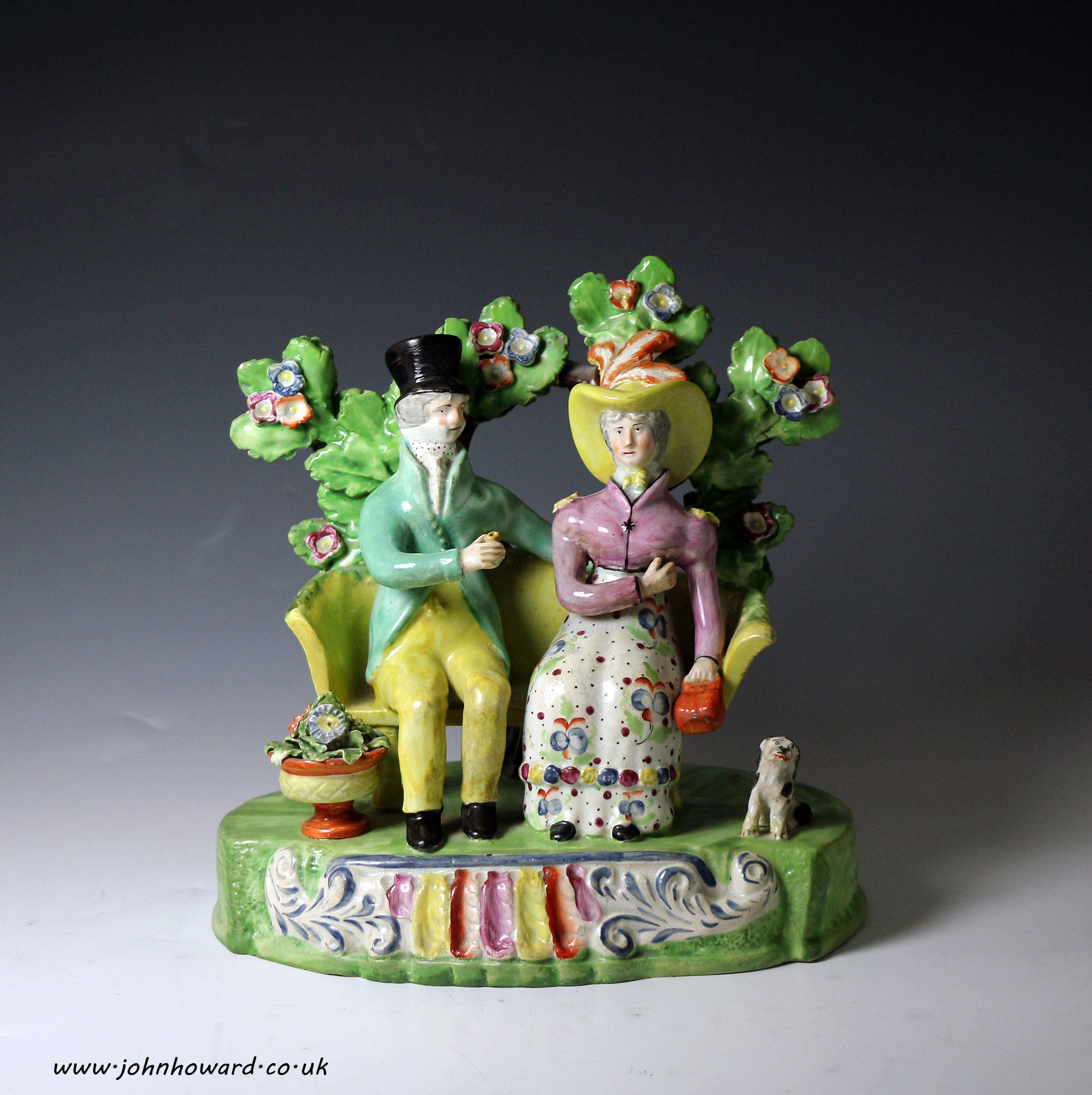 Antique Staffordshire pottery figure 