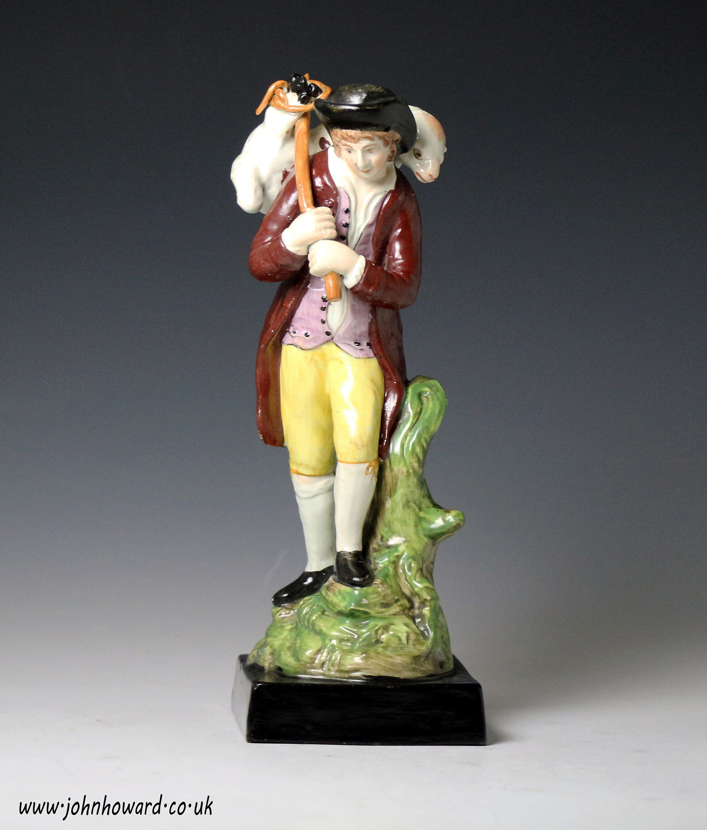 Antique Staffordshire pottery figure 