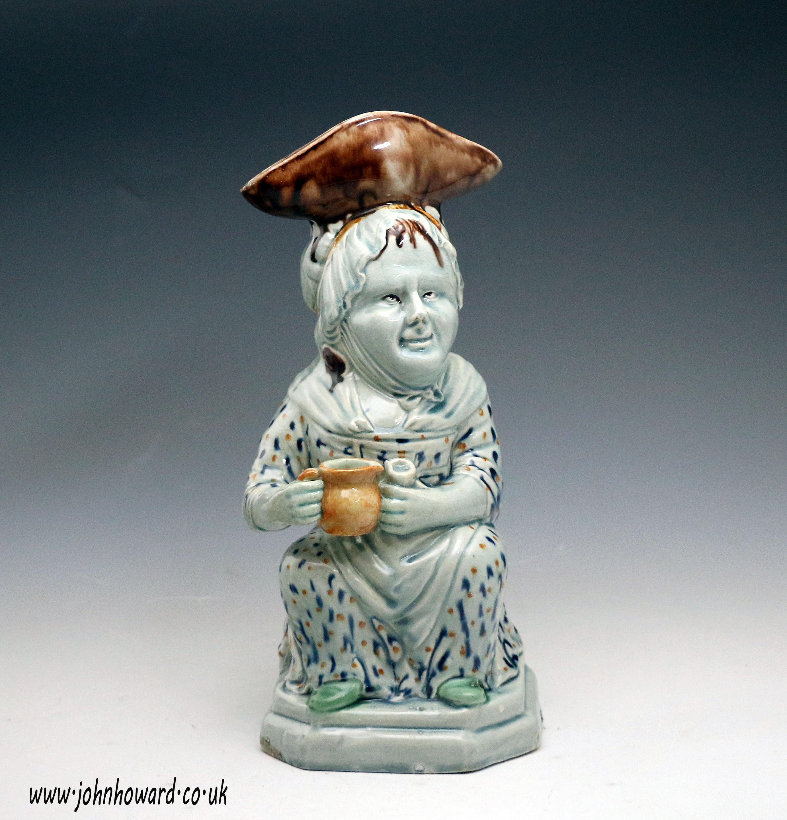 Martha Gunn Ralph Wood type Toby Jug figure late 18th century Staffordshire England