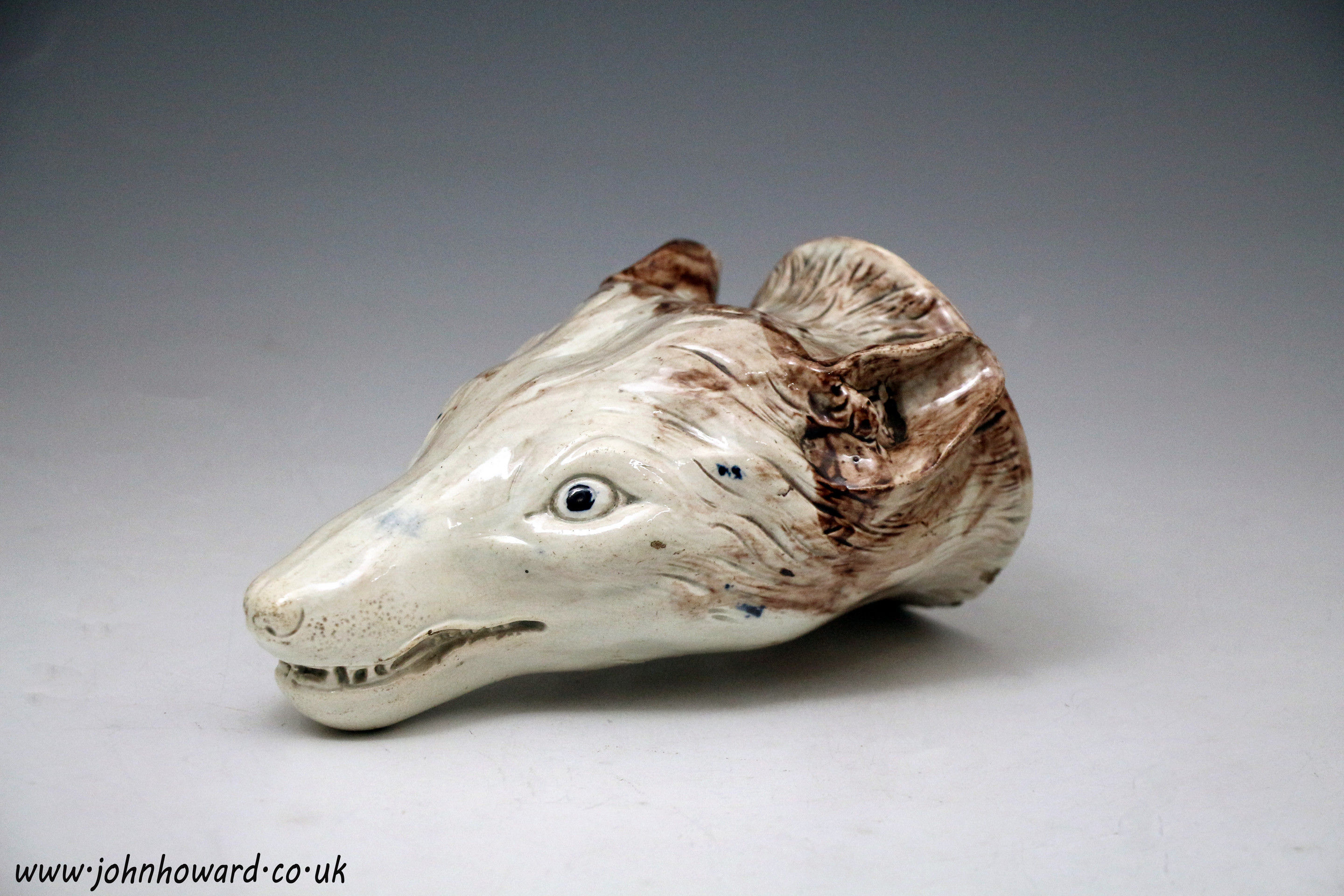 Whieldon type creamware body stirrup cup mid 18th century Staffordshire England