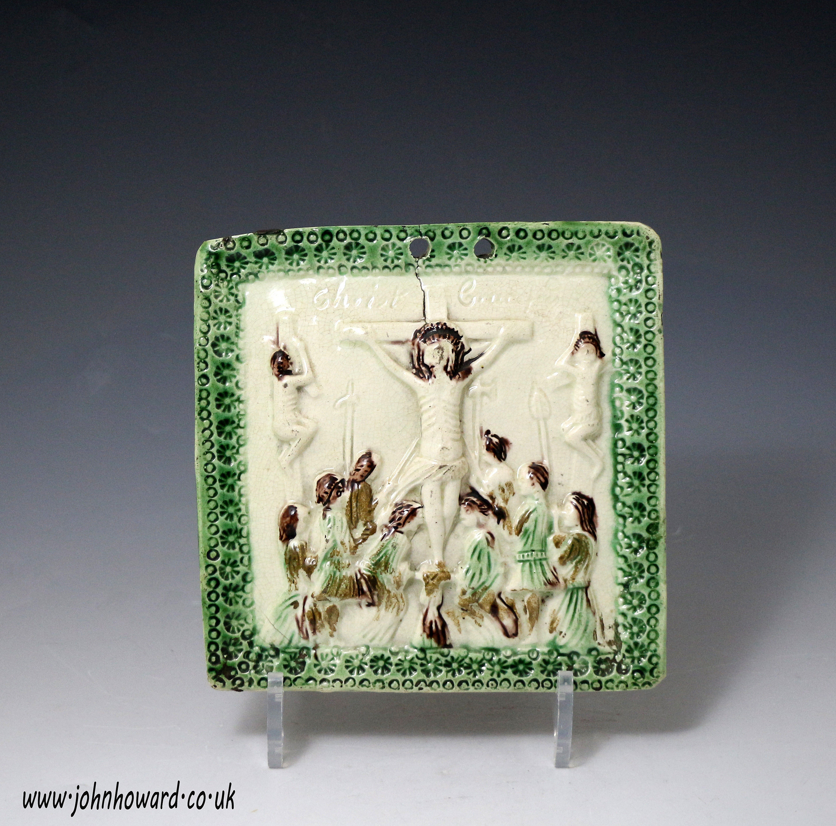 Staffordshire pottery creamware  plaque  